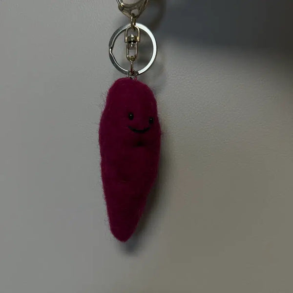 [BUNJANG] Sweet Potato Felt Keyring / 고구마 펠트 키링