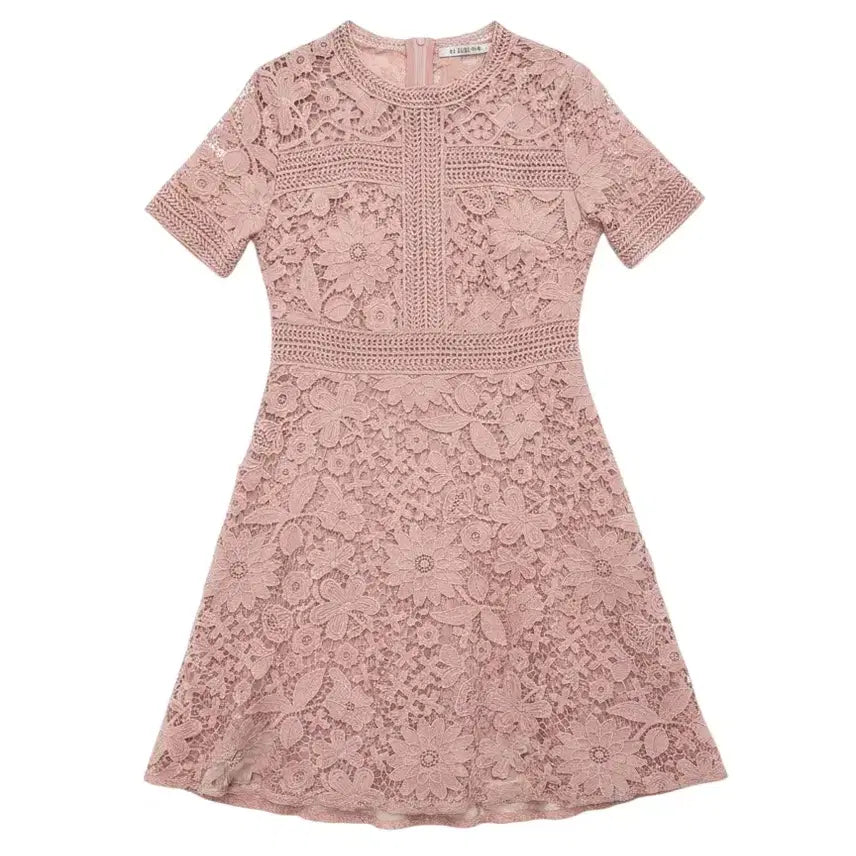 [BUNJANG] Bluelees Pink Lace Suit Dress / 여성85/ 블루리스 핑크 레이스 정장 원피스
