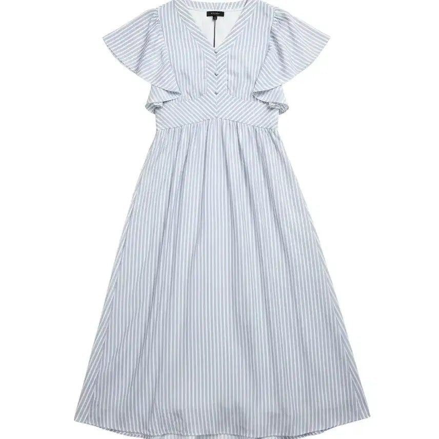 [BUNJANG] Women's Striped Frill Summer Dress / 여성F/ 텍새상품 수입 스트라이프 프릴 여름 원피스