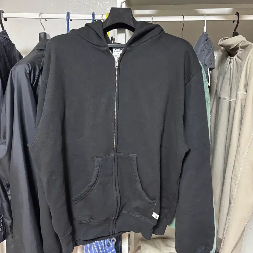 [BUNJANG] Akimbo Zip-Up Hoodie Black / [L] 아킴보 후드집업 블랙