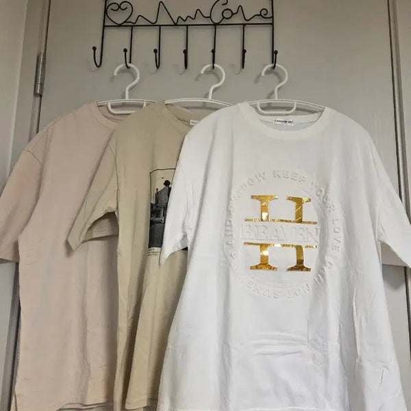 [BUNJANG] Oversized T-Shirt 3-Piece Set / 오버핏 반팔 티셔츠 3종 세트