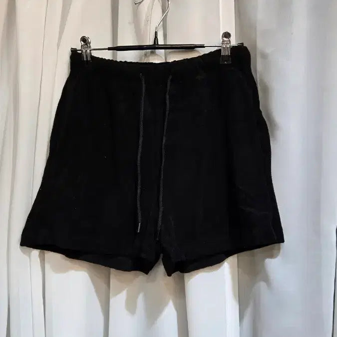 [BUNJANG] Black Towel Shorts / 블랙 타월 반바지
