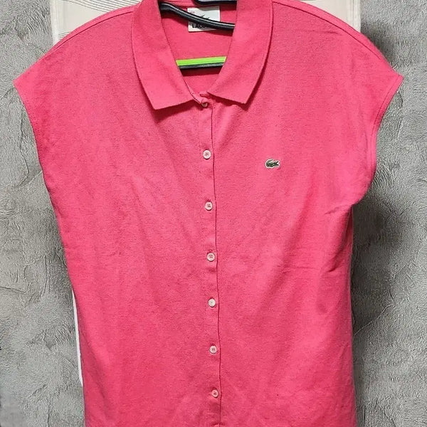 [BUNJANG] Lacoste Pink Short Sleeve Polo T-Shirt / 라코스테 핑크 반팔 카라티