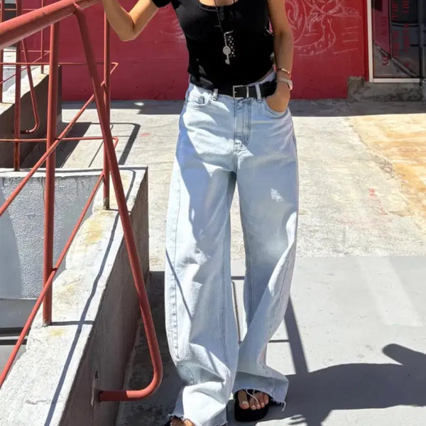 [BUNJANG] Bonita Curved Denim (Light Blue, S) / 보니타 커브데님(연청S)