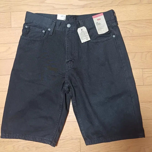[BUNJANG] Levi's 469 Loose Fit Denim Shorts Black W32 / 새상품 리바이스 469 루즈 핏 데님 반바지 블랙 W32