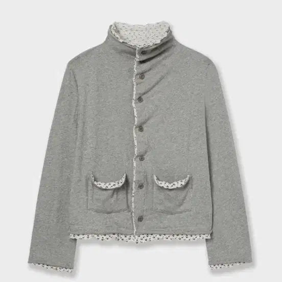 [BUNJANG] Aeiou Layered Cardigan [Melange Grey] / 에이이에이이 LAYERED CARDIGAN [MELANGE GREY]