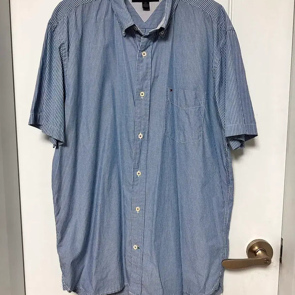 [BUNJANG] Tommy Hilfiger Striped Short Sleeve Shirt L / 타미힐피거 스트라이프 반팔 셔츠 L 105