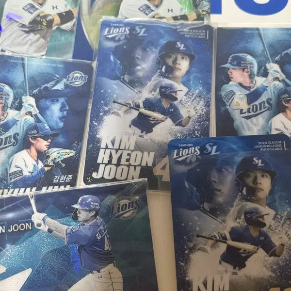 [BUNJANG] Samsung Lions Kim Hyun-jun Player Photocard & Game-Worn Jersey Card Bundle Set / 삼성라이온즈 김현준 선수 포카 / 실착 유니폼 카드 일괄