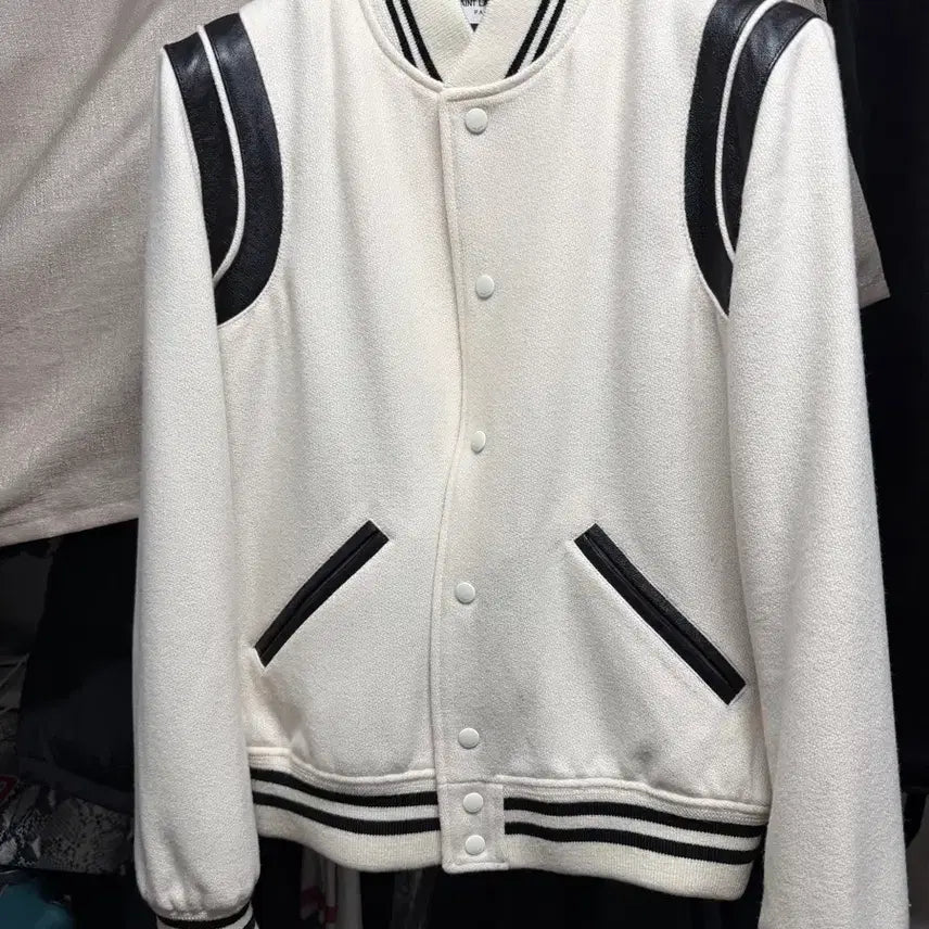 [BUNJANG] Saint Laurent Teddy Jacket / 생로랑 테디 자켓 화이트