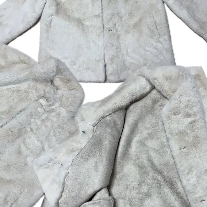 [BUNJANG] Fur Jacket Ivory / 퍼 자켓 아이보리