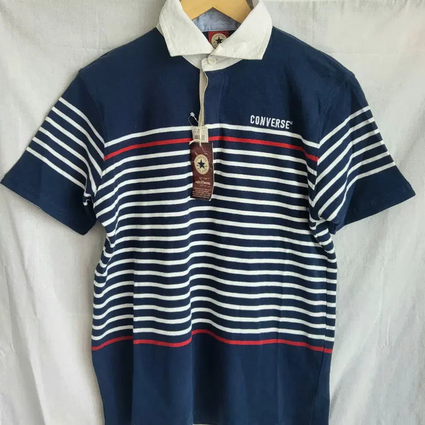 [BUNJANG] Converse Men's Basic Short Sleeve Polo T-Shirt / 컨버스 남성 반팔 카라티 L 베이직 PK티 미사용 새상품