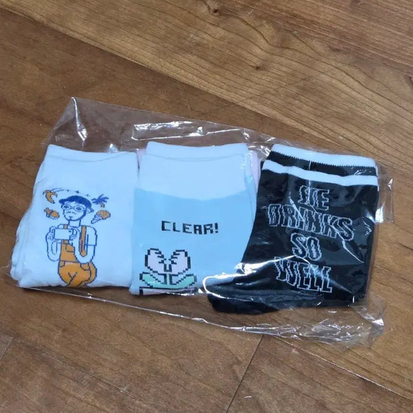 [BUNJANG] Sunba Socks Set (3 Pairs) / 선바 양말 세트(3set)