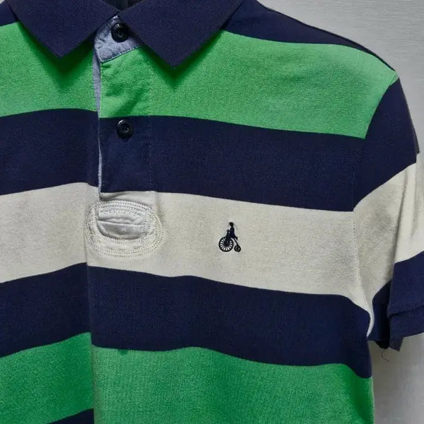 [BUNJANG] Beanpole Striped Rugby Polo Shirt (Men's 95) / 빈폴(남95)스트라이프 럭비 카라티