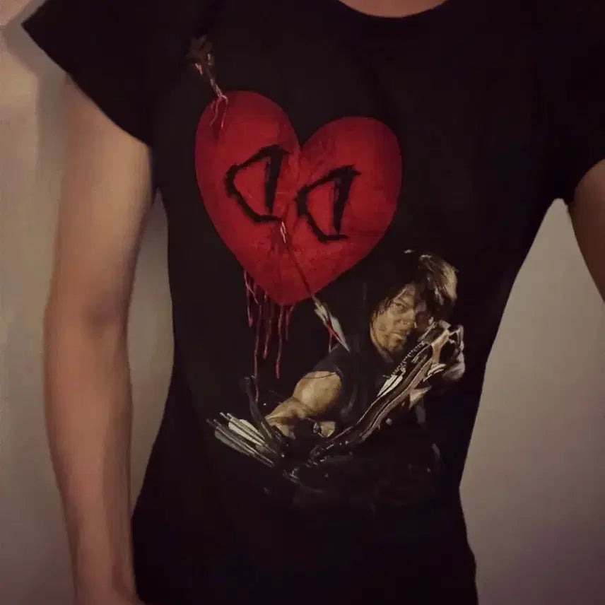 [BUNJANG] Japanese Vintage Punk Wing Slim Fit T-Shirt / 일본 빈티지 펑크 윙 갸루 슬림핏 티셔츠