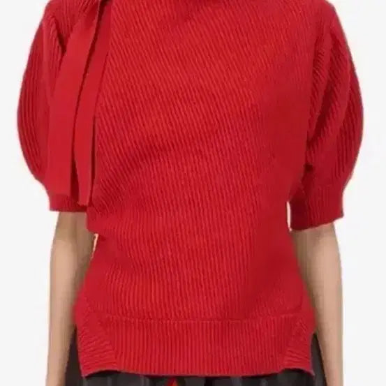 [BUNJANG] Self-Portrait High Neck Red Ribbon Knit Sweater / 셀프포트레이트 하이넥 레드 리본 니트 s (self portrait)