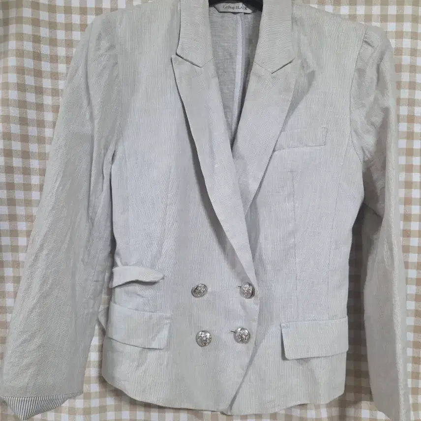 [BUNJANG] LeShop Black Double Button Jacket / 르샵 블랙 더블 버튼 자켓 66