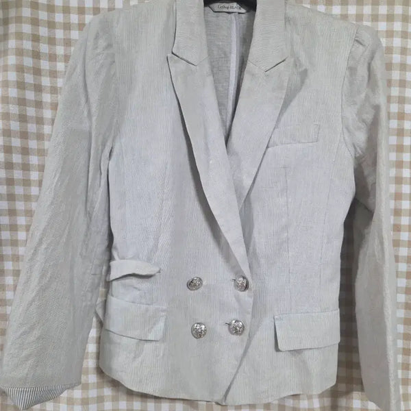 [BUNJANG] LeShop Black Double Button Jacket / 르샵 블랙 더블 버튼 자켓 66