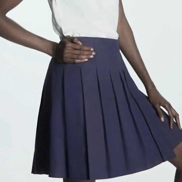 [BUNJANG] COS Pleated Wrap Skirt Navy / COS코스 플리츠 랩 스커트(새제품)