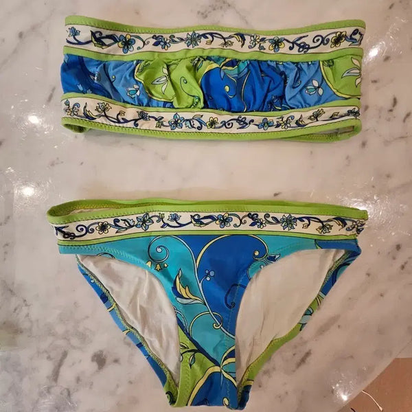 [BUNJANG] Jushikku Twiiru Tube Top Bikini Set / 주시꾸뛰루 튜브탑 비키니 세트