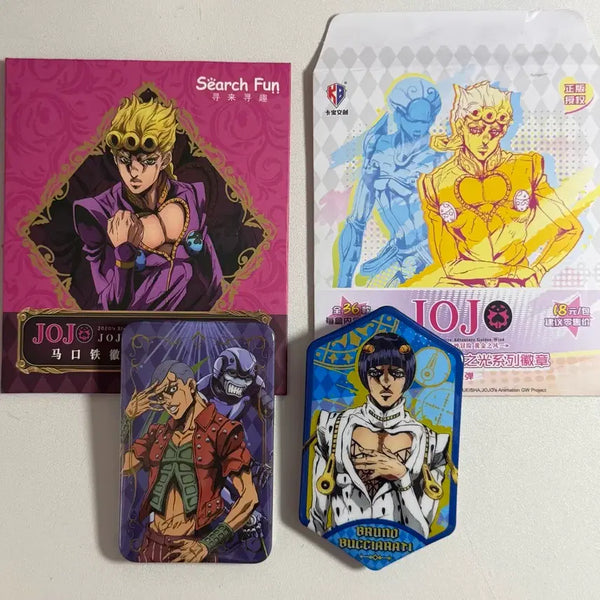 [BUNJANG] JoJo's Bizarre Adventure Formaggio & Bucciarati Can Badge Set / 죠죠 캔뱃지 포르마조 / 부차라티