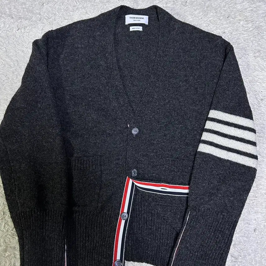 [BUNJANG] Thom Browne Shetland Cardigan Dark Grey / [새상품급, 4size] 톰브라운 셰틀랜드 가디건 다크그레이
