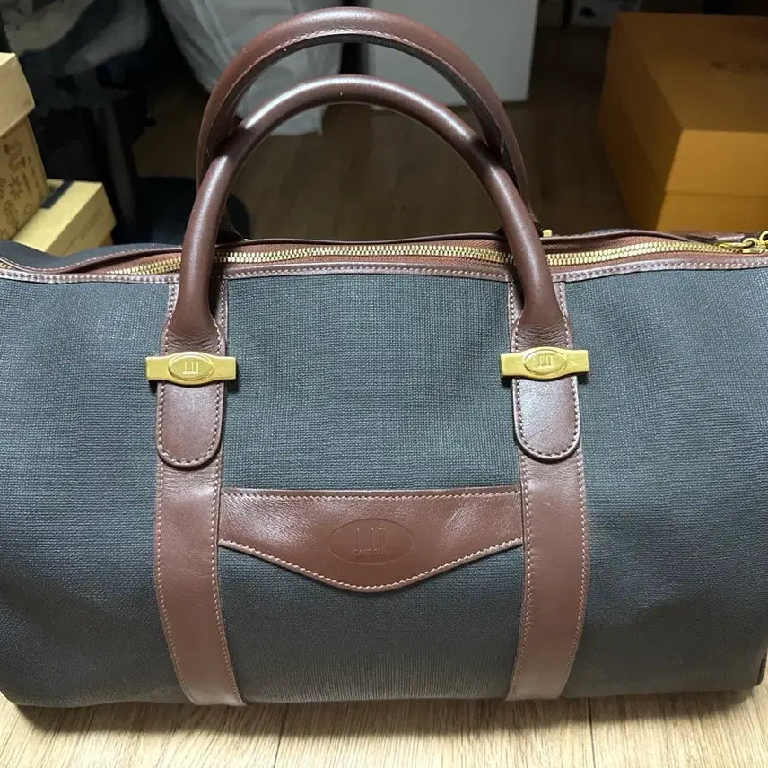 [BUNJANG] Dunhill Boston Bag Brown / 던힐 보스턴백 브라운