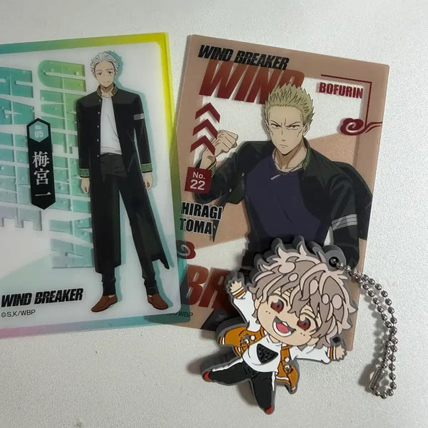 [BUNJANG] Wind Breaker Choji Umemiya Rubber Strap & Clear Card Bundle Set / 윈브레 윈드브레이커 쵸지 러버스트랩 우메미야 클리어카드 일괄