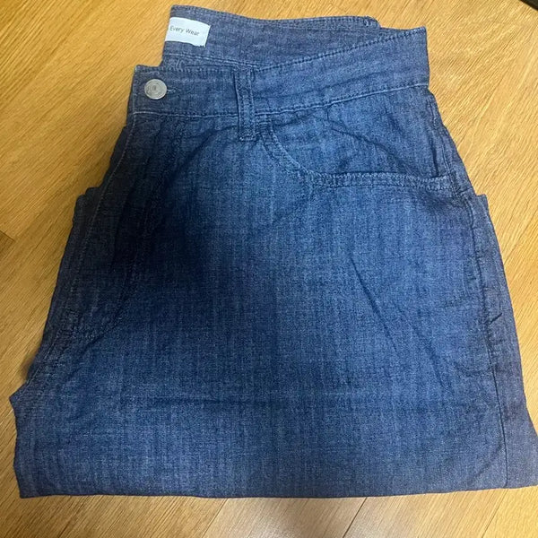[BUNJANG] Steadyeverywhere Chambray Shorts (Dark Blue) / 스테디에브리웨어 샴브레이 쇼츠 (다크 블루) 2