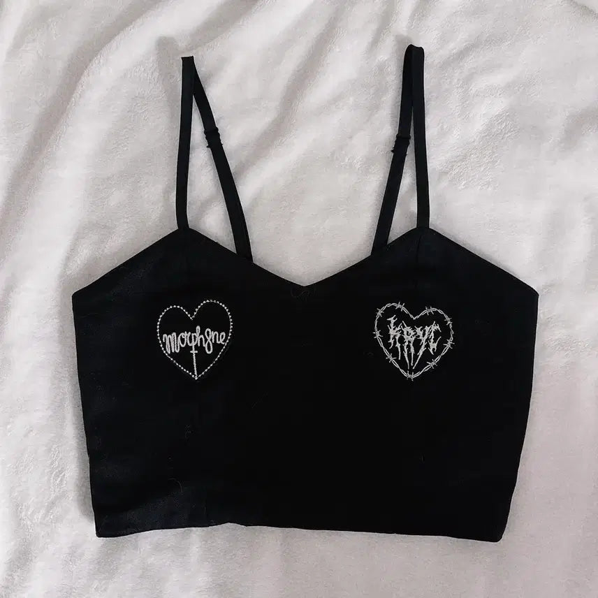 [BUNJANG] KRY Clothing Cami Crop Bustier Sleeveless T-shirt / KRY clothing CamiCrop 캐미솔 뷔스티에 반팔 슬리브리스