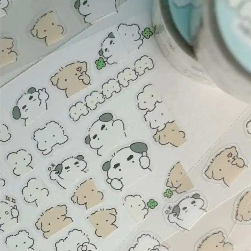 [BUNJANG] Lee Eung-ssi Peek-a-boo Kiss Cut Sticker / 이응씨 빼꼼 키스컷