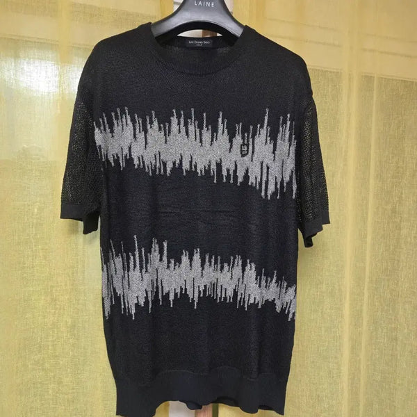 [BUNJANG] Lee Dong Soo Short Sleeve Mesh Knit Black 105 / 리.동.수. 반팔 망사니트 블랙105