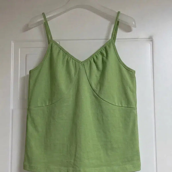 [BUNJANG] Light Green Sleeveless Top / [새상품] 라이트 그린 슬리브리스