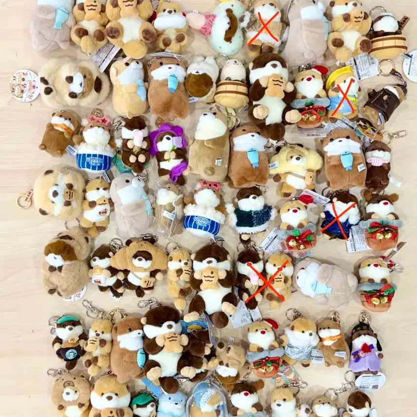 [BUNJANG] Usousojjang Otter Otter-shaped Keyring Bag Charm Doll / usousojjang우소우소짱 랏코상짱 수달해달 키링열쇠가방고리인형뽑기(개당)