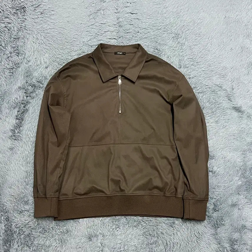 [BUNJANG] Allegri 23FW Brown Half-Zip Sweatshirt L / (정품) 알레그리 23FW 브라운 하프집업 맨투맨 L