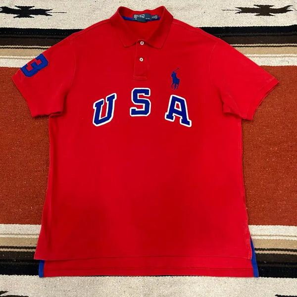 [BUNJANG] Polo Ralph Lauren Big Pony USA Short Sleeve Polo Shirt XL / 폴로랄프로렌 빅포니 usa 반팔카라티