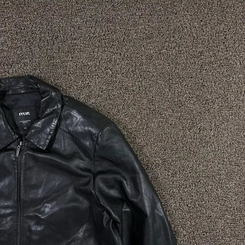 [BUNJANG] Vintage Black Lambskin Leather Jacket / 빈티지 양가죽 블랙 자켓