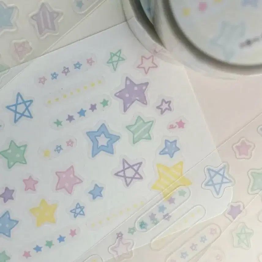 [BUNJANG] Lee Eung-ssi Pastel Star Kiss Cut Sticker / 이응씨 파스텔별 키스컷