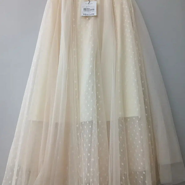 [BUNJANG] K-Lady Dot Lace Layered Tulle Skirt - Ivory / (새상품)케네스레이디 도트 레이스 샤 레이어드 스커트 FREE