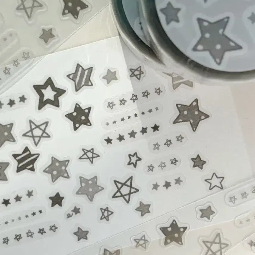 [BUNJANG] Lee Eung C Monotone Star Kiss Cut Sticker / 이응씨 모노톤별 키스컷