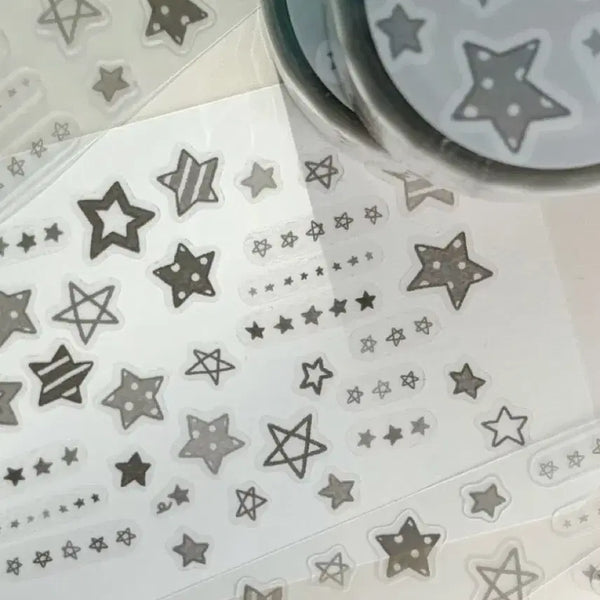 [BUNJANG] Lee Eung C Monotone Star Kiss Cut Sticker / 이응씨 모노톤별 키스컷