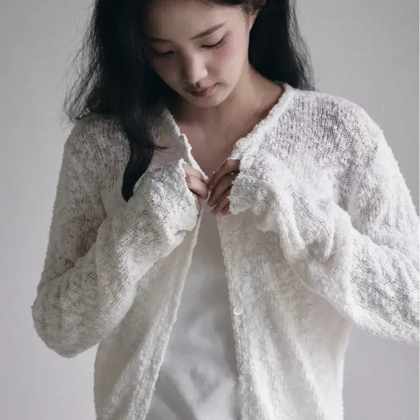 [BUNJANG] Yunsulshop Cotton Slub Cardigan / *오늘만 (1회착용) 윤슬샵 cotton slub 코튼 슬럽 가디건