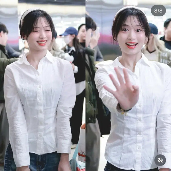 [BUNJANG] Brandy Melville Ahyun Worn Shirt / [새상품] 브랜디멜빌 셔츠 베몬 아현 착용