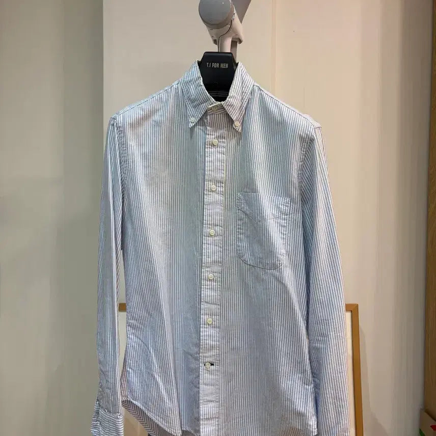 [BUNJANG] JISSMAN VINTAGE Stripe Oxford Shirt / 짓먼 빈티지 / 스트라이프 옥스포드 셔츠