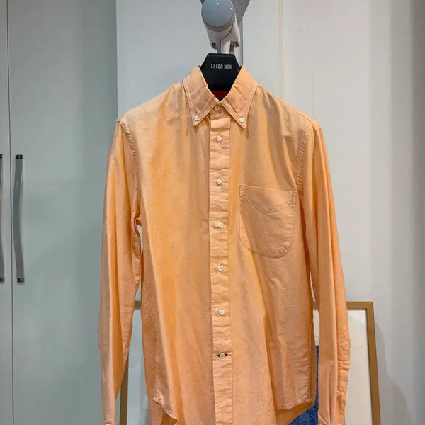 [BUNJANG] JISMN Vintage Light Orange Oxford Shirt / 짓먼 빈티지 / 라이트오렌지 옥스포드 셔츠