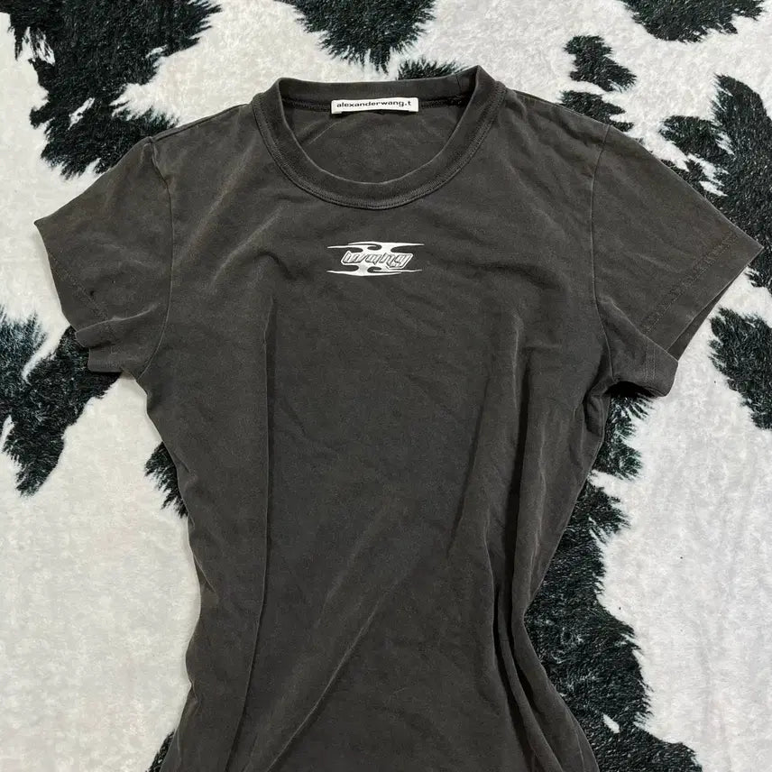 [BUNJANG] Alexander Wang 24SS Shrunken T Mini Dress Heather Grey / 알렉산더왕 24SS 슈렁큰 티 미니 드레스 그레이