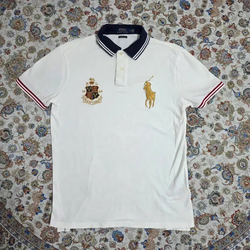 [BUNJANG] Polo Ralph Lauren Big Pony White Pique Short Sleeve Polo Shirt M / 폴로 랄프로렌 화이트 흰색 치프키프 빅포니 pk 카라 반팔티 M