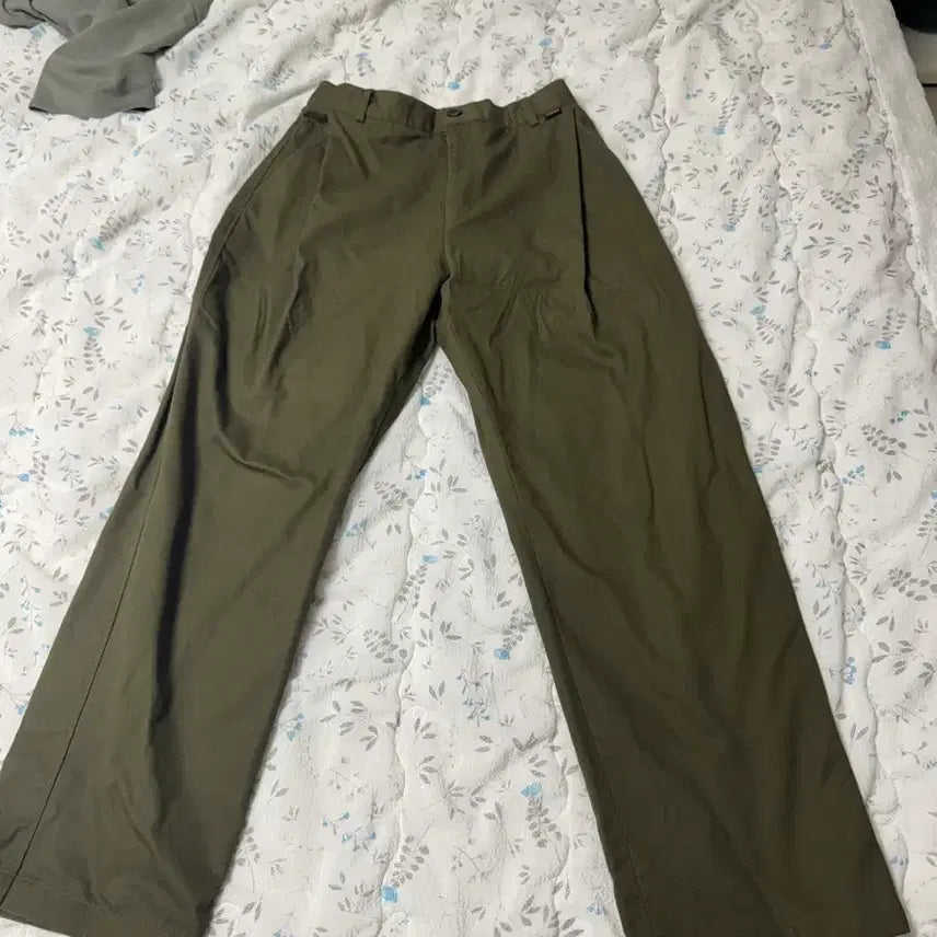 [BUNJANG] Stagename Wide Pants Khaki Size 32 / 스테이지네임 와이드 팬츠 카키 2사이즈 32