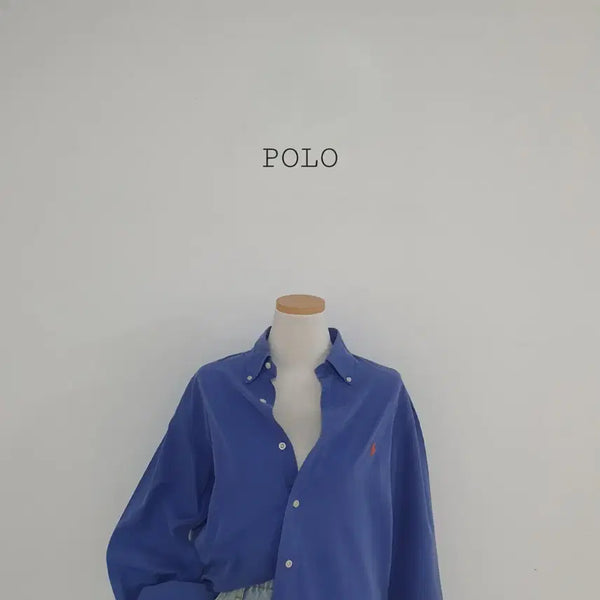 [BUNJANG] Polo Ralph Lauren Sky Blue Pony Logo Oxford Shirt / No.26071201 폴로 랄프로렌 셔츠 스카이블루