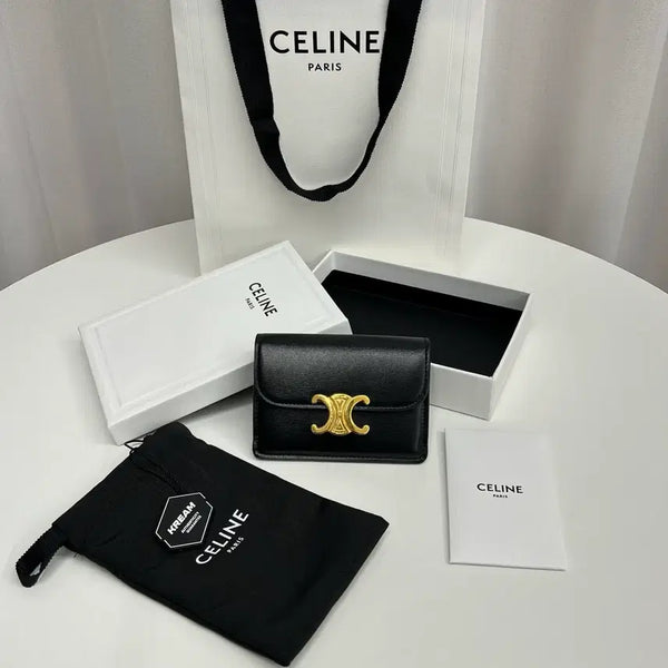 [BUNJANG] Celine Triomphe Cardholder Black / (풀박스/크림구매) 셀린느 트리옹프 카드지갑 블랙