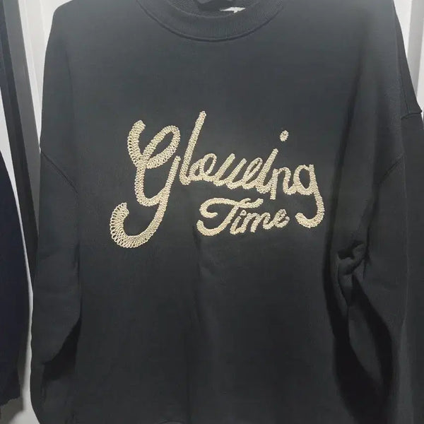 [BUNJANG] Time Homme Lettering Sweatshirt Black / 타임옴므 레터링 맨투맨 새것컨디션